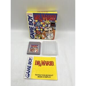 Dr. Mario Nintendo Game Boy, 1990 CIB Complete in Box - Tested